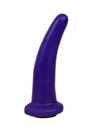 Фиолетовая гладкая изогнутая насадка-плаг - 13,3 см. - LOVETOY (А-Полимер) - купить с доставкой в Москве