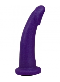 Фиолетовая гладкая изогнутая насадка-плаг - 14,7 см. - LOVETOY (А-Полимер) - купить с доставкой в Москве