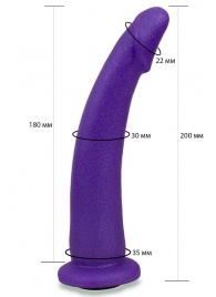 Фиолетовая гладкая изогнутая насадка-плаг - 20 см. - LOVETOY (А-Полимер) - купить с доставкой #SOTBIT_REGIONS_UF_V_REGION_NAME#