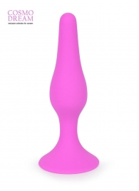 Розовая анальная втулка с ограничителем - 10 см. - Cosmo