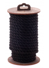 Черная хлопковая веревка для бондажа на катушке - 20 м. - Crazy Handmade - купить с доставкой в Москве