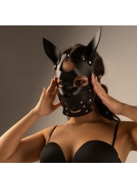 Черная маска  Собака  с ушками - Crazy Handmade - купить с доставкой в Москве