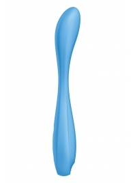 Голубой гибкий вибромассажер Satisfyer G-Spot Flex 4+ - 19 см. - Satisfyer