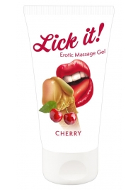 Лубрикант на водной основе Lick it! Cherry с ароматом вишни - 50 мл. - Orion - купить с доставкой в Москве