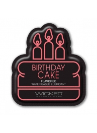 Лубрикант на водной основе со вкусом торта с кремом Wicked Aqua Birthday cake - 3 мл. - Wicked - купить с доставкой в Москве