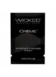 Крем для массажа и мастурбации Wicked Stroking and Massage Creme - 3 мл. - Wicked - купить с доставкой в Москве