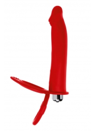 Красная насадка на пенис для двойного проникновения - 19 см. - ToyFa - купить с доставкой #SOTBIT_REGIONS_UF_V_REGION_NAME#