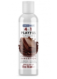 Массажный гель 4-в-1 Chocolate Sensation с ароматом шоколада - 29,5 мл. - Swiss navy - купить с доставкой в Москве