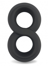 Черное двойное эрекционное кольцо Ultra Soft Platinum Cure Silicone Cockring - Lovetoy - в Москве купить с доставкой