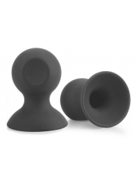 Черные силиконовые присоски на соски Bondage Fetish Silicone Comfort Nipple Suckers - Lovetoy