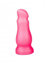 Розовая анальная пробочка с приплюснутым кончиком - 13 см. - LOVETOY (А-Полимер)