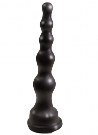 Чёрная анальная ёлочка с ограничительным основанием - 17,5 см. - LOVETOY (А-Полимер)