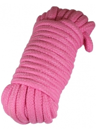 Розовая верёвка для бондажа и декоративной вязки - 10 м. - Eroticon - купить с доставкой в Москве