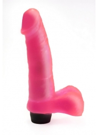 Розовый вибратор в форме розового фаллоса - 16,5 см. - LOVETOY (А-Полимер)