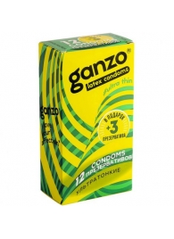 Ультратонкие презервативы Ganzo Ultra thin - 15 шт. - Ganzo - купить с доставкой в Москве