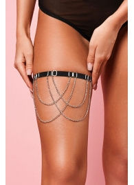 Соблазнительная подвязка на ногу с декоративными цепочками - Amor El купить с доставкой