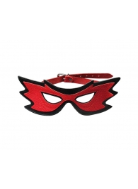 Красно-чёрная маска на глаза с разрезами - Sitabella - купить с доставкой в Москве
