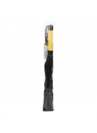 Черная плеть с желтой рукоятью Boundless Flogger - 69,25 см. - California Exotic Novelties - купить с доставкой в Москве