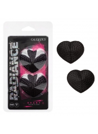 Черные пэстисы в форме сердечек Heart Pasties - California Exotic Novelties - купить с доставкой в Москве