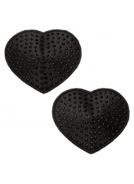 Черные пэстисы в форме сердечек Heart Pasties - California Exotic Novelties - купить с доставкой в Москве
