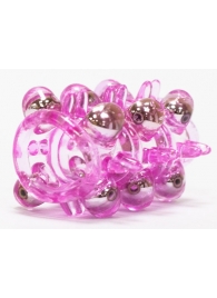 Розовая насадка c шариками Pleasure Sleeve - Toyfa Basic - #SOTBIT_REGIONS_UF_V_REGION_NAME# купить с доставкой