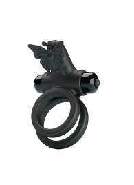Черное эрекционное виброкольцо Passionate Ring IX - Baile - в Москве купить с доставкой