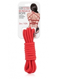 Красная хлопковая веревка для связывания - 3 м. - Lux Fetish - купить с доставкой в Москве