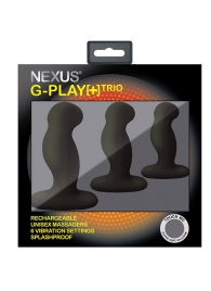 Набор из 3 черных вибровтулок Nexus G-Play+ Trio - Nexus Range