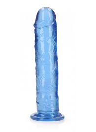 Синий фаллоимитатор Crystal Clear на присоске - 25 см. - Shots Media BV