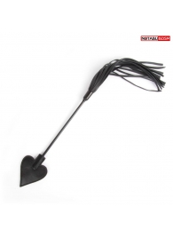 Черный двусторонний стек с наконечником-сердечком - 53 см. - Notabu - купить с доставкой в Москве