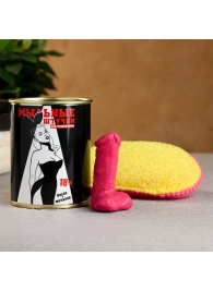 Набор в консервной банке «Мыльные штучки для грязной сучки»: мыло и мочалка - Сима-Ленд - купить с доставкой в Москве