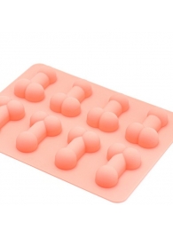 Розовая силиконовая форма с фаллосами - Сима-Ленд - купить с доставкой в Москве