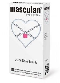 Ультрапрочные презервативы Masculan Ultra Safe Black - 10 шт. - Masculan - купить с доставкой в Москве