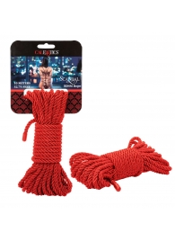 Красная мягкая веревка для бондажа BDSM Rope 32.75 - 10 м. - California Exotic Novelties - купить с доставкой в Москве