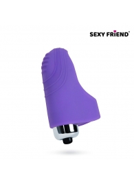 Фиолетовая вибронасадка на палец - 1137