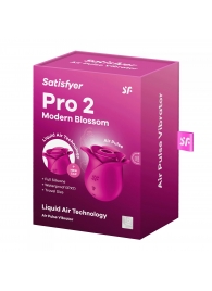 Ярко-розовый вакуум-волновой стимулятор Pro 2 Modern Blossom - Satisfyer
