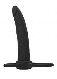 Черная насадка на пенис для двойного проникновения Black Red - 16,5 см. - ToyFa - купить с доставкой в Москве