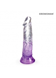 Фиолетовый гибкий фаллоимитатор - 18,5 см. - Erowoman-Eroman