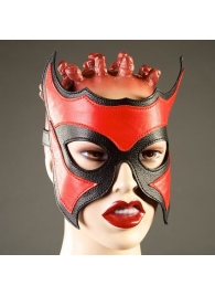 Кожаная маска-очки с красной вставкой - Подиум - купить с доставкой #SOTBIT_REGIONS_UF_V_REGION_NAME#