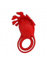 Красное эрекционное кольцо с вибрацией Ruben - Baile - в Москве купить с доставкой