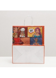 Подарочный крафтовый пакет Pop Art» - 32х19,5х37 см. - Сима-Ленд - купить с доставкой в Москве