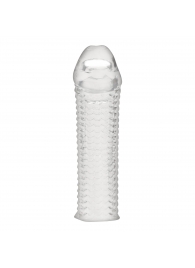 Текстурированная насадка на пенис Clear Textured Penis Enhancing Sleeve Extension - 16,5 см. - BlueLine - в Москве купить с доставкой