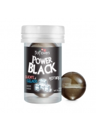 Интимный гель Power Black Hot Ball с охлаждающе-разогревающим эффектом (2 шарика по 3 гр.) - HotFlowers - купить с доставкой в Москве