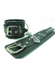 Кожаные наручники с пряжкой - БДСМ Арсенал - купить с доставкой в Москве