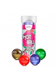 Ароматизированный лубрикант Hot Ball Mix на масляной основе (4 шарика по 3 гр.) - HotFlowers - купить с доставкой #SOTBIT_REGIONS_UF_V_REGION_NAME#