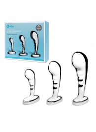 Набор из 3 стальных стимуляторов простаты Stainless Steel P-spot Training Set - b-Vibe - в Москве купить с доставкой