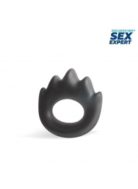 Черное эрекционное кольцо в форме пламени - Sex Expert - в Москве купить с доставкой