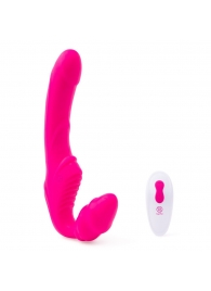 Розовый безремневой страпон на радиоуправлении Strapless Together - 22 см. - Together Toy - купить с доставкой #SOTBIT_REGIONS_UF_V_REGION_NAME#