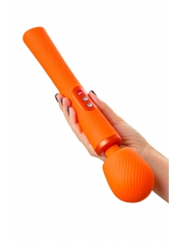 Оранжевый вибромассажер Vim Vibrating Wand - 31,3 см. - Fun Factory