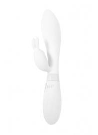 Белый вибратор-кролик с независимыми моторчиками Indeep Theona - 21,5 см. - Indeep